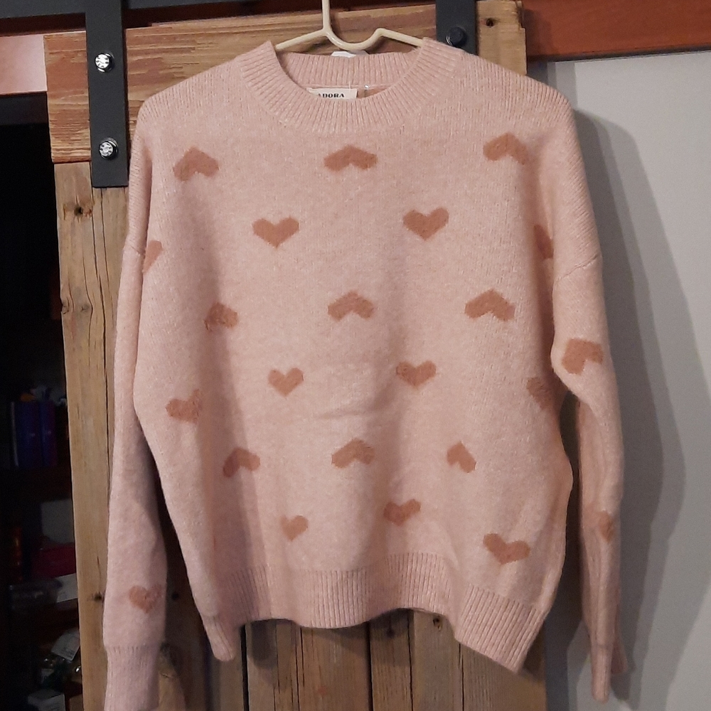 Adora pink Heart sweater